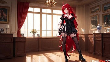 Slut Rias was confused and fucked by the entire teaching staff [AI]
