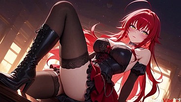 Slut Rias was confused and fucked by the entire teaching staff [AI]