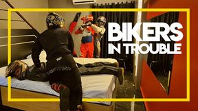Bikers in trouble (1080p) Ticklish - Gay Bondage - Gay Domination - Biker Gear - Helmet - Leather - Biker Suit - BDSM