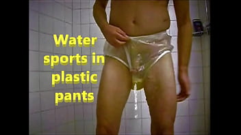 Water sports in plastic pants.