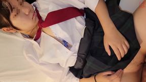 Three Girls' School Third-year Friends. Working Part-time at a Donut Shop, at a Hotel.