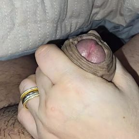 Step mom hand slip under blanket handjob step son dick