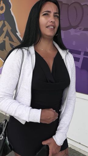 German Scout - Brown Skin Inked Molly Lollipop Pick up for First Casting Fuck in Berlin