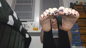Sister caught you sniffing her socks and now your have to be her foot slave or else she will tell!