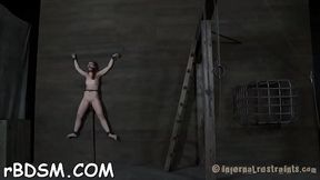 Shackled up beauties get their pussy fucked by