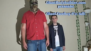 The Giant Cow boy, 6&#039_11&quot_ tall beefy Cowboy dominate, lift &amp_ fuck his boyfriend