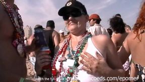 Real girls show off their boobs, box, and behind at a wild spring break