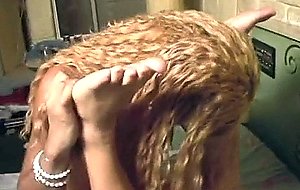 Black tranny and old guy mutual fucking