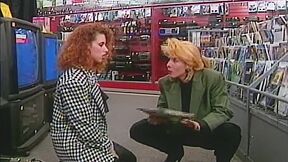 Lesbians Secretly Lick Their Bare Pussies In Store