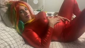 Depraved Sissy Gags on Cock, Cums on Cock, Eats Her Cum
