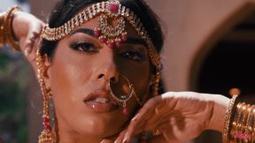 In the moonlit waters' embrace, Jasmine Sherni awakens sensual passions with graceful allure.