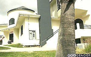 Dirty guy stole shemales Kate Zoha tight asshole and she enjoyed anal sex