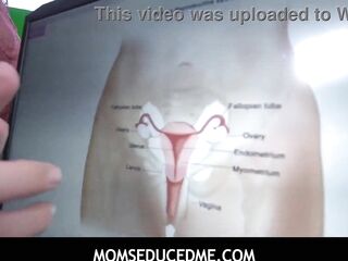 MomSeducedMe - Short haired breasty mother I'd like to fuck stepmother Olive Glass educating her lewd stepson