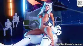 Ahsoka Rey Surrounded by Stormtroopers in Hot 3D Hentai Encounter