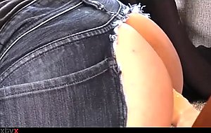 Prostate ass milking and anal penetration with 12 inch vibrator on ass virgin
