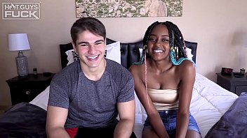 Frat jock gets lucky with hot 18yo ebony girl