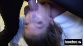 British teen Rhiannon Ryder gets rough deepthroat and hardcore pounding
