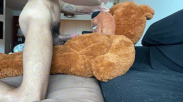 Playing with my teddy bear until I cum in his mouth.