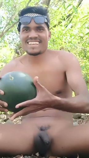 Jordiweek Big cock man self fucking in river side   Clip 1