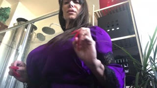 Hairy cave woman with huge clit