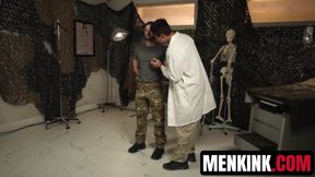 Dr Van Darkholme conducts lewd exams on Pvt Evan Jordies hot body