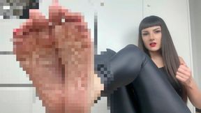 Beg for me to jerk off - sensual feet humiliation JOI pixel porn version