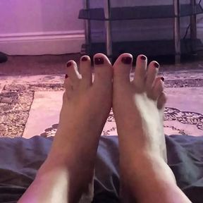 My beautiful painted toes and soft soles foot fetish