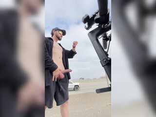 TOOK MY E-SCOOTER down the bike trail and got caught flashing my big penis to passerby's! Public Exhibition ??