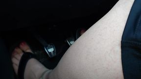 Nylon Feet and Flip Flops in the Car