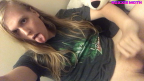 Sweaty Girfriend Edges Her Cock for You