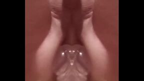 MIRRanuz-40 20241106 Double Penetration my ANUS Fuck with 6-KNOT glass PLUG not 10 inch KNOTTED DILDO