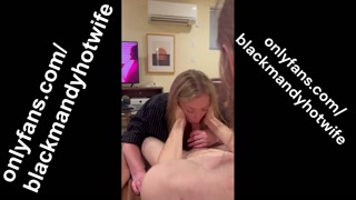 girlfriend fucks and sucks while cuckold boyfriend watches her become a cumdumpster in gangbang