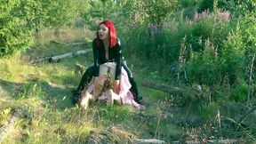 femdom jerk off instructions - gagged bound man. sissification!