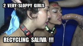 DEEP THROAT SPIT FETISH 220521H 2 SUBMISSIVE GIRLS GETTING TRAINED DRINKING THEIR OWN SALIVA AFTER DROLLING DEEP THROAT HD MP4