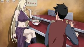 Naruto's appointment with INO to eat Ramen in Ichiraku