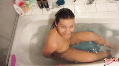Deep throating caught on tape facial cumshot German slut gagging on daddy's thick load