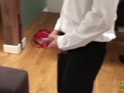 PASCALSSUBSLUTS - Brown babe Ellie fed with cock and slammed