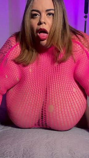 Huge Tits Fishnet Stockings