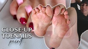 Deep Burgundy Long Toenail Paint wmv