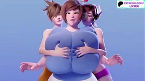 OVERWATCH BIG BOOBS HENTAI ANIMATION 60FPS
