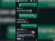 La mama cachonda de mi mejor amigo me invita a follar por WhatsApp