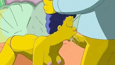 Mature Simpson gets her ass drilled by Homer in a hot cartoon parody