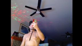 loganhuge naked spreading open wide, slapping balls around, jerking cock masturbating!