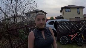 risky public trip in full pantyhose encasement – nylon doll in the car - ep. 336