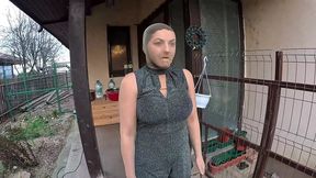 risky public trip in full pantyhose encasement – nylon doll in the car - ep. 336