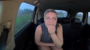 risky public trip in full pantyhose encasement – nylon doll in the car - ep. 336