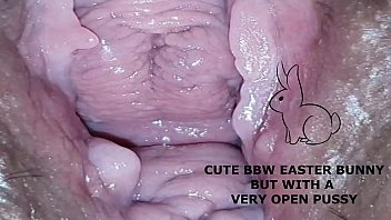 Cute bbw bunny, but with a very open pussy