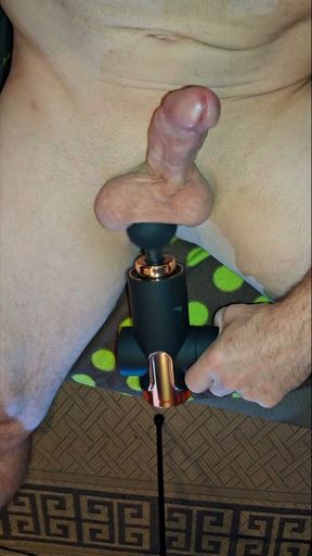 Hard, hot cock cumming with vibration