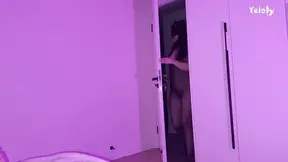Seduced stepsister gets rough creampie in leopard lingerie and cat mask