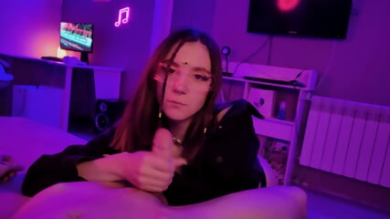 Lillie GLASSES BLOWJOB finish cumshot POV Shawty Cyberpunk Gives Head